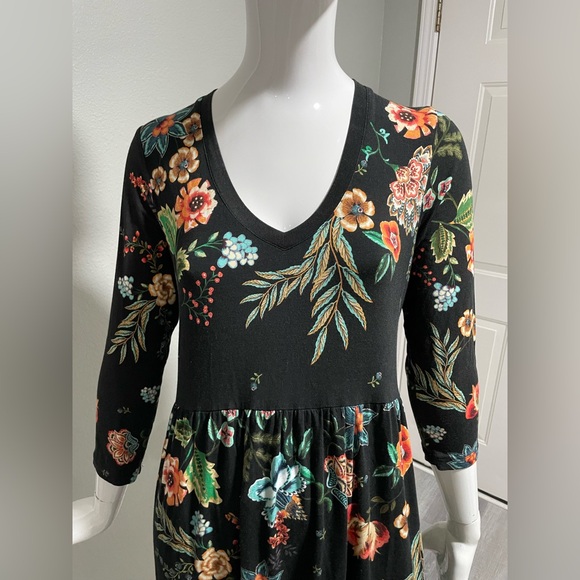 Johnny Was 💃🏻Fun Floral Ardell 3/4 Sleeves Dress, size Medium (EUC) - Picture 5 of 7
